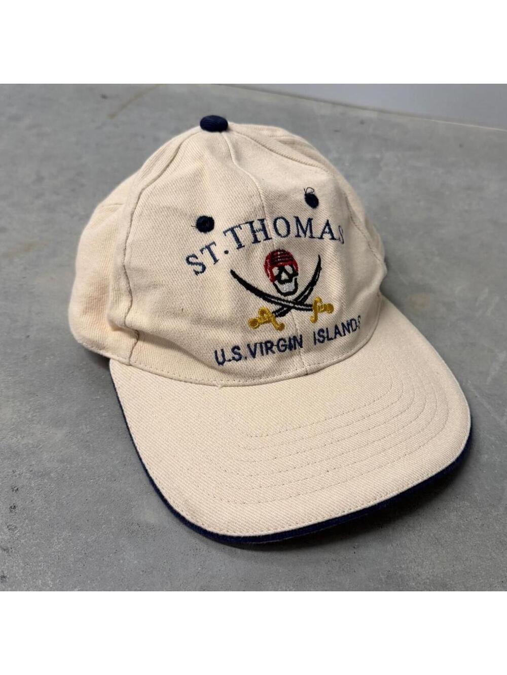 Y2K St Thomas U.S. Virgin Islands Embroidered Adjustable Cotton Hat Cap 58cm